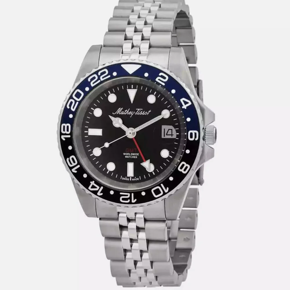 Mathey-Tissot GMT Black Dial Bezel Men's Watch